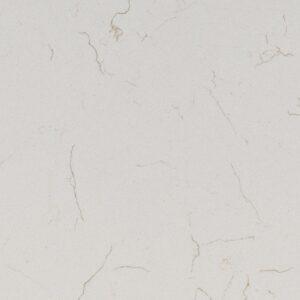White marble surface with subtle gray and beige veining throughout.