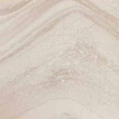 Beige marble surface with subtle, wavy, light brown veining and soft, natural patterns.