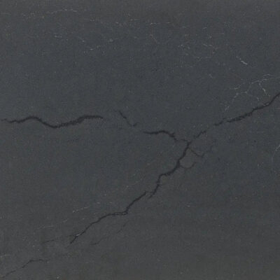 Dark gray stone surface with subtle, thin black veining and a slightly textured appearance.