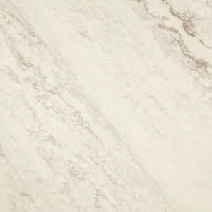 Light beige marble surface with subtle gray and tan veining running diagonally across the stone.