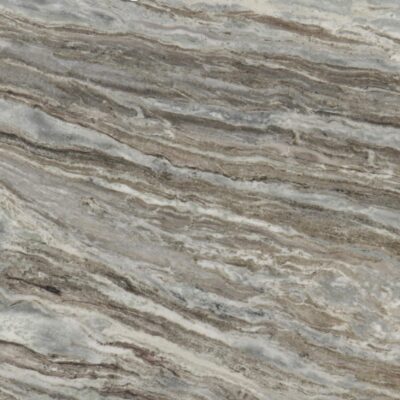 Gray and beige marble surface with wavy, layered patterns and natural stone textures.